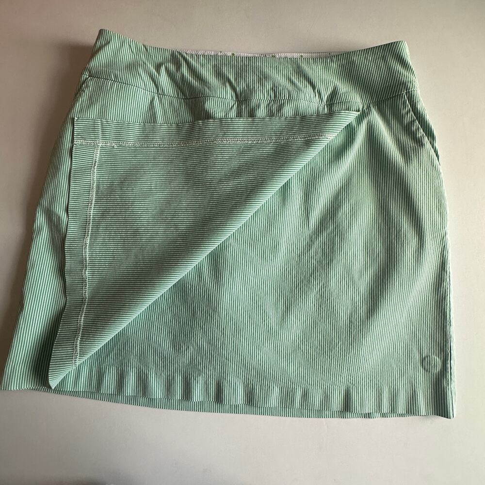 Swing Control Striped Golf Skort Womens Sz 16 Green Golf Tennis Sporty Skirt XL - Picture 7 of 10